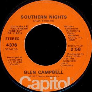 Album cover for Southern Nights album cover