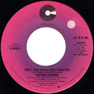 Album cover for He's the Greatest Dancer album cover