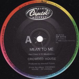 Album cover for Mean to Me album cover