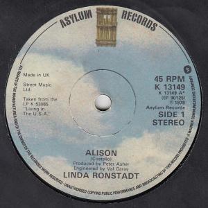 Album cover for Alison album cover