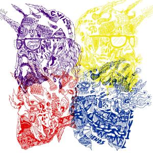 Album cover for Purple, Yellow, Red and Blue album cover