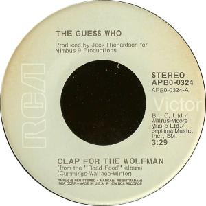Album cover for Clap for the Wolfman album cover