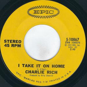 Album cover for I Take It on Home album cover