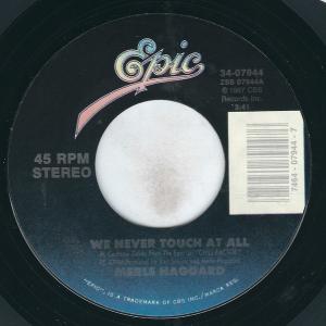 Album cover for We Never Touch at All album cover